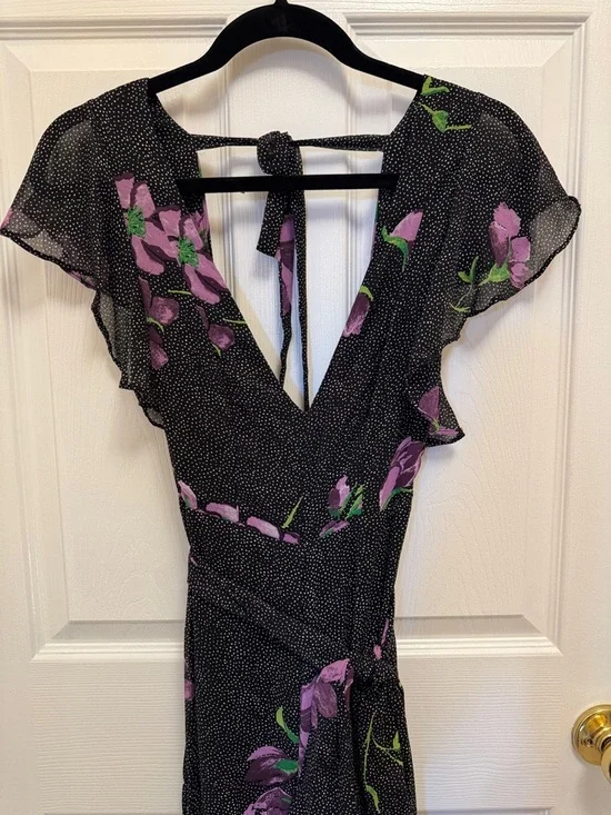 NWT Urban Outfitters Gratilda Ruffle Sleeve Backless Jumpsuit - Picture 5 of 11